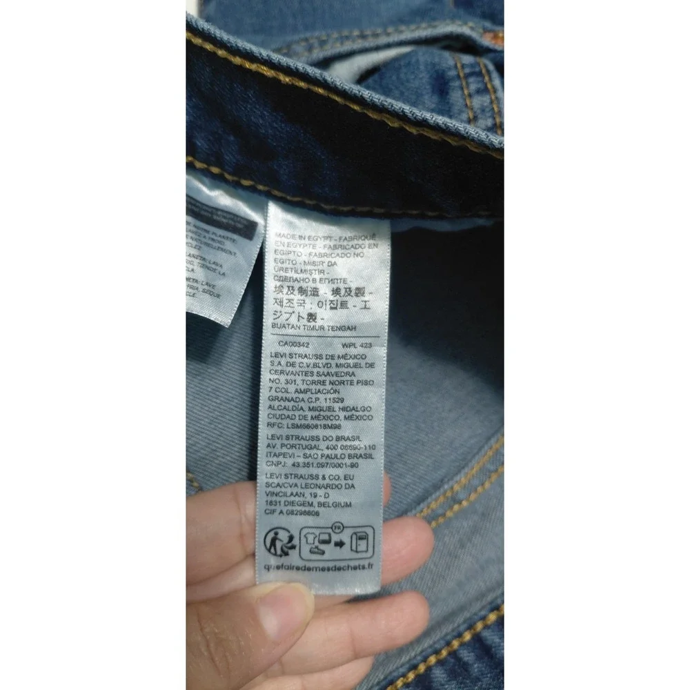 Levis 501 Denim Jeans Button Fly 36X30 Blue 5 Pocket Straight Leg Cotton Western